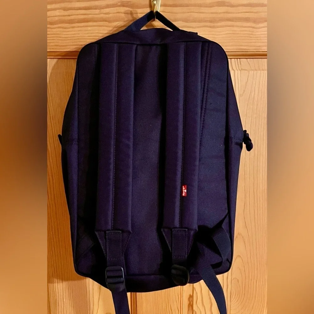Levi's Navy Blue Backpack Unisex Travel School Bag Durable Adjustable Straps